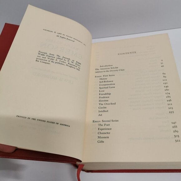 Ralph Waldo Emerson Essays and Journals Vintage International Collector Library - Picture 5 of 8